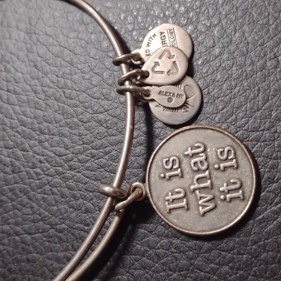 Alex and Ani Jewelry - Alex and Ani It is What it Is silver charm bracelet adjustable Bangle boho glam
